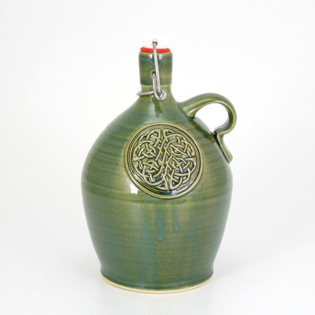 Celtic Knot Mellon Growler // 32 oz // Emerald Green