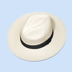 Savannah Summer Hat // White + Black (L)