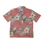 Hibiscus Trends Shirt // Coral (Small)