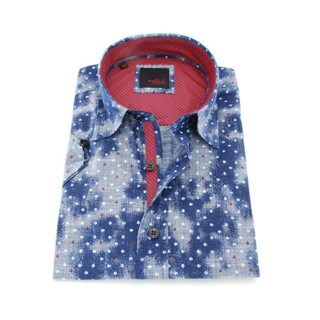 Darius Button-Up Long Sleeve Shirt // Navy (S)