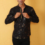 Chandler Button-Up Long Sleeve Shirt // Black (M)