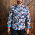Steven Button-Up Shirt // Turquoise (L)