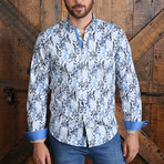 Nathan Button-Up Long Sleeve Shirt // Blue (XL)