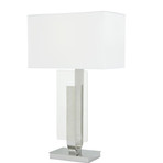 Glass + Chrome Contemporary Table Lamp // USB // 1 Light