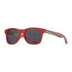 Indio Bifocal Sun Readers // Frost Red + Rainbow Wood (+1.25)