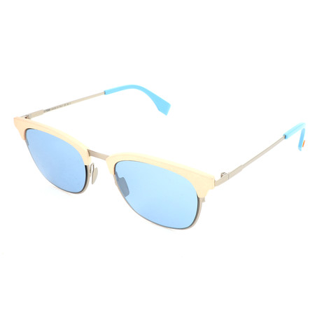 Fendi // Men's 0228 Sunglasses // Silver + Blue