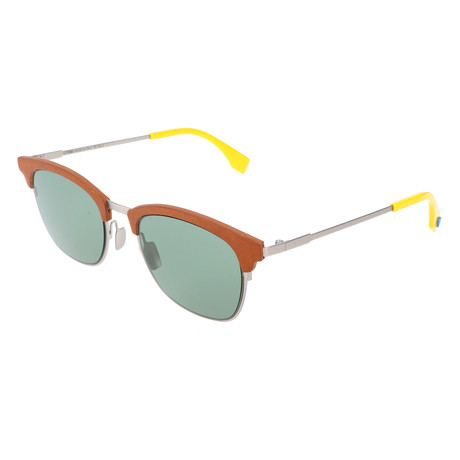 Fendi // Men's 0228 Sunglasses // Silver + Green - Fendi - Touch of Modern