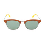 Men's 0228 Sunglasses // Silver + Green