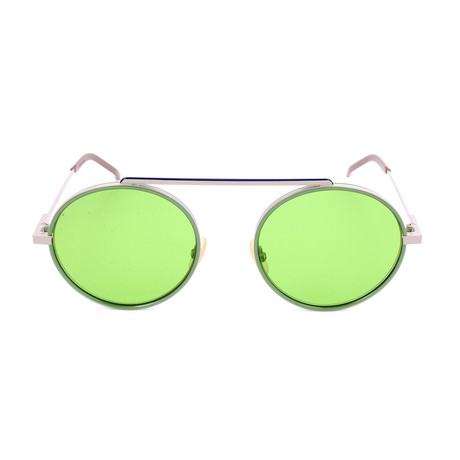 Men's M0025 Sunglasses // White + Green