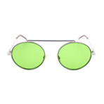 Men's M0025 Sunglasses // White + Green