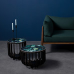 Medusa Outdoor // High // Coffee Table Base (Brushed Black)