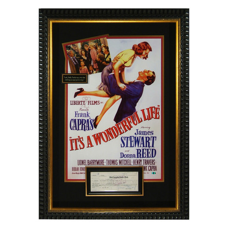 It’s a Wonderful Life // James Stewart Signed Check Display