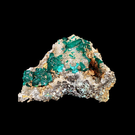 Dioptase on Quartz