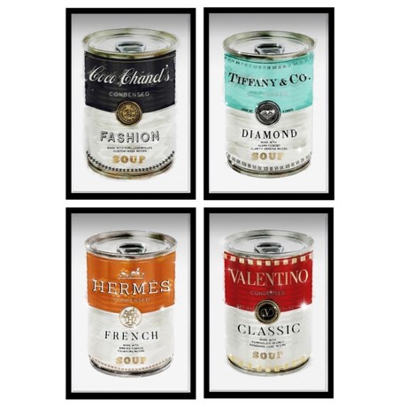 Luxe Fashion Soup Cans // Set of 4