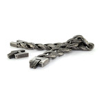 Stainless Steel Vintage Design Curb Link Bracelet // 12.5mm // Gunmetal