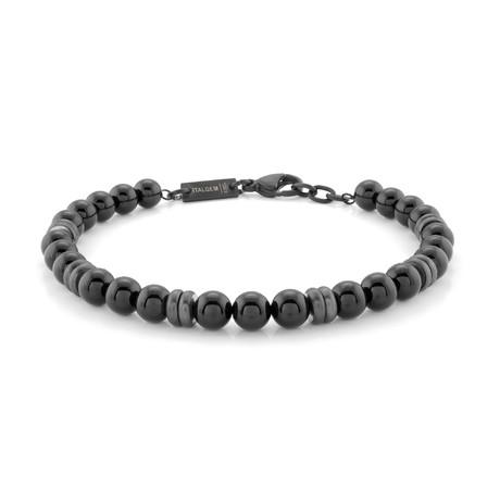 Onyx Beads Bracelet // Black (S)