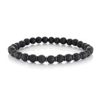 Hematite Beads Stretch Bracelet // Black (S)