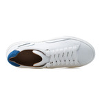 Fleek Low Top Sneaker // Pure White + Blue (Euro: 42)