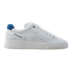 Fleek Low Top Sneaker // Pure White + Blue (Euro: 42)