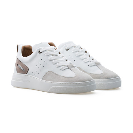 Woke Low Top Sneaker // Mink + White + Light Cream (Euro: 39)