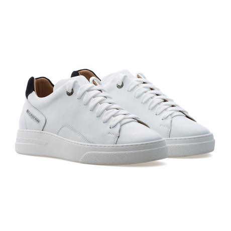 Fleek Low Top Sneaker // Pure White + Black (Euro: 39)