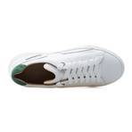 Fleek Low Top Sneaker // Pure White + Green (Euro: 39)