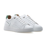 Fleek Low Top Sneaker // Pure White + Green (Euro: 39)