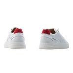 Fleek Low Top Sneaker // Pure White + Red (Euro: 42)