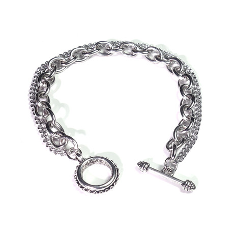 Large + Narrow Curb Chain // Silver (8")