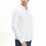 Long Sleeve Button Down Shirt // White (L)