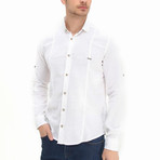 Long Sleeve Button Down Shirt // White (2XL)