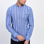 Stripe Long Sleeve // Blue (XL)