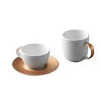 BergHOFF GEM Porcelain 3Pc Coffee And Tea Set, White & Gold