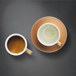 BergHOFF GEM Porcelain 3Pc Coffee And Tea Set, White & Gold