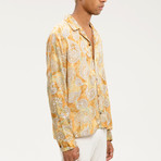 Abhijit Camp Collar Long Sleeve Button Down // Olive (S)