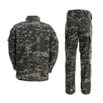 Jacket + Trousers Set // Dark Gray + Camouflage (L)