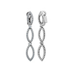 Stefan Hafner 18k White Gold Diamond Triple Link Earrings