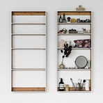 Fivesquare Wall Mounted Shelf // Light Gray