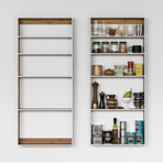 Fivesquare Wall Mounted Shelf // Light Gray