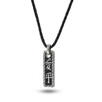 Leather Chain Dog Tag Pendant