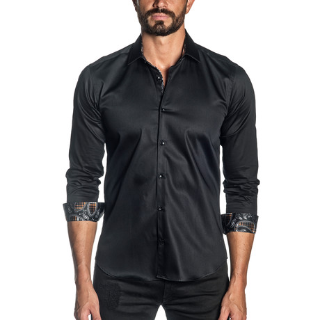 Jared Lang // Indus Long Sleeve Button-Up Shirt // Black (S)