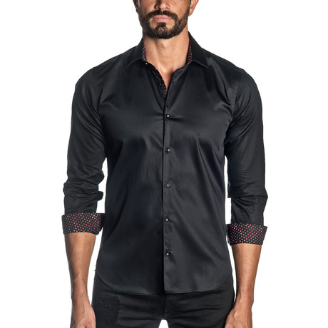 Jared Lang // Positano Long Sleeve Button-Up Shirt // Black (S)