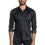 Jared Lang // Positano Long Sleeve Button-Up Shirt // Black (L)