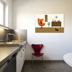 Mid Century Room Mini Gravel Art // Donna Mibus (40"W x 26"H x 1.5"D)