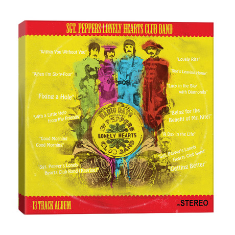 Fab 4 Lonely Hearts Club // Radio Days (26"W x 26"H x 1.5"D)