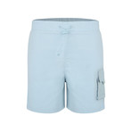 Mozambique Mesh Pocket Swim Shorts // Pale Blue (M)
