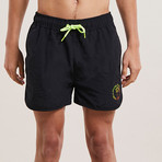 Malta Basic Swim Shorts + Print // Black (M)