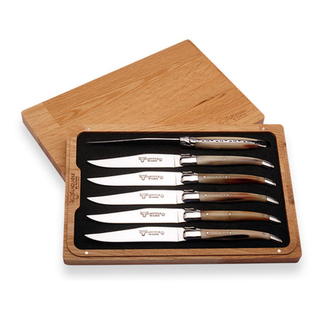 Solid Horn Table Knives // Set of 6