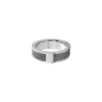 Three Cable Ring // Silver (Size: 9)