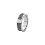 Three Cable Ring // Silver (Size: 9)